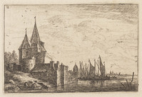 TvB G 3342
<br/>
Twee ronde torens aan het water
<br/>
<em>Waterloo, Anthonie, (1609-1690)</em>